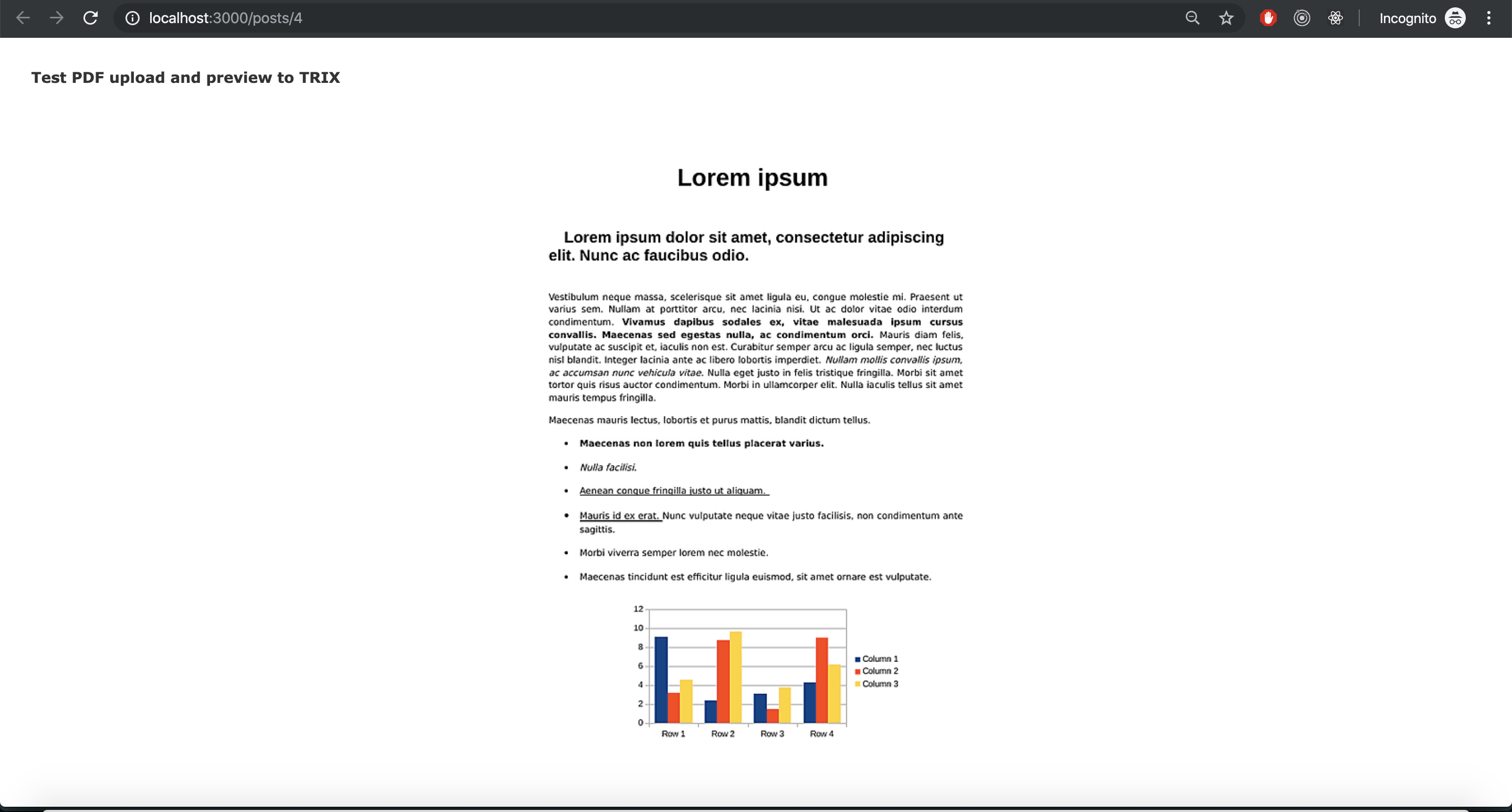 Reloading the  after installing poppler. We can now see the preview of the 1st page of the attached PDF.