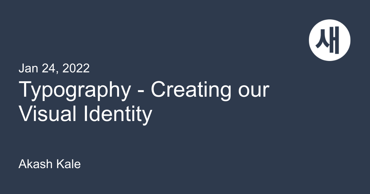 Identity, Typography