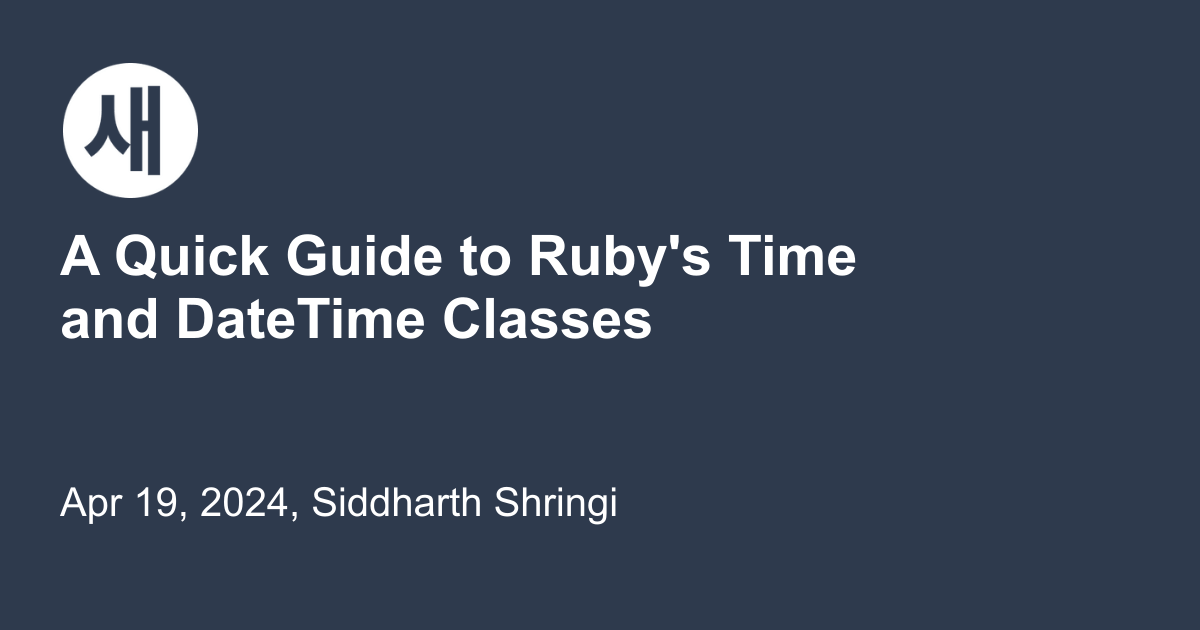 Ruby has three main classes for handling date and time: Date, Time, and DateTime. The DateTime class is a subclass of Date and is used to handle date,