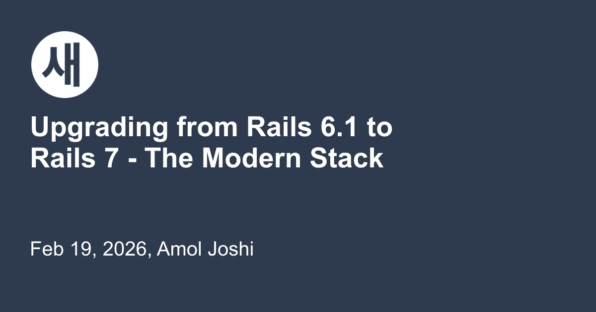 Upgrading from Rails 6.1 to Rails 7 - The Modern Stack | Saeloun Blog