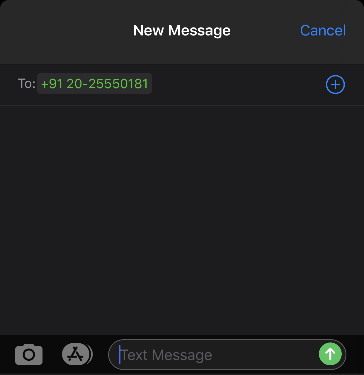 New message window is poped open on IPhone.